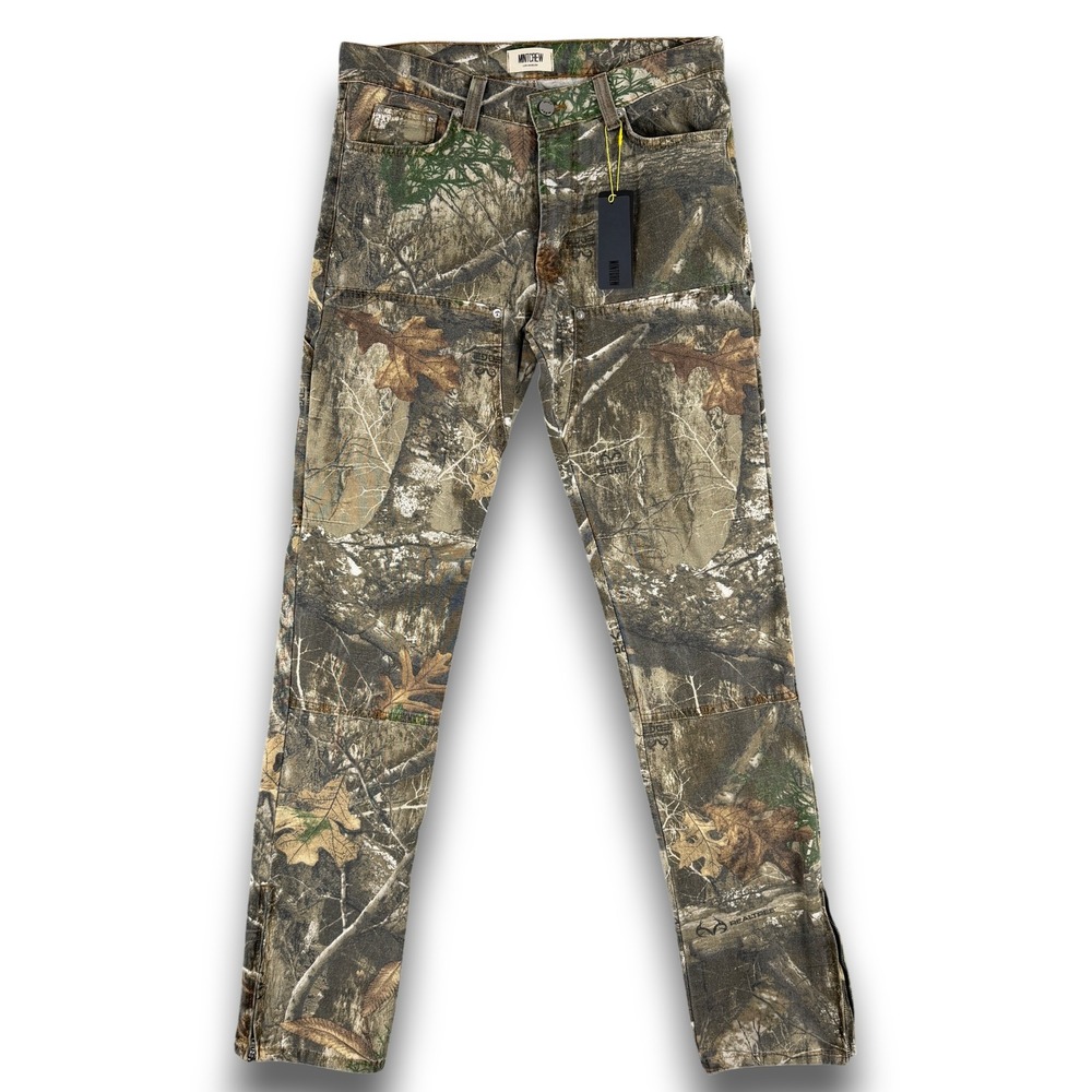 Mintcrew Double Knee Pants Mens 30 Camo Realtree Edge‎ Canvas Workwear Zip Fly